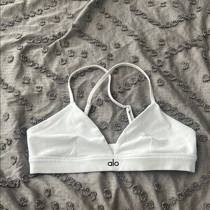 ALO Yoga White Women's Bralette | Splendor Bra